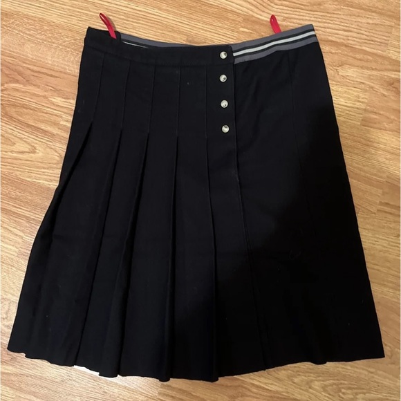 Women's Prada Winter Navy Blue Pleated Skirt 40 S Smalll